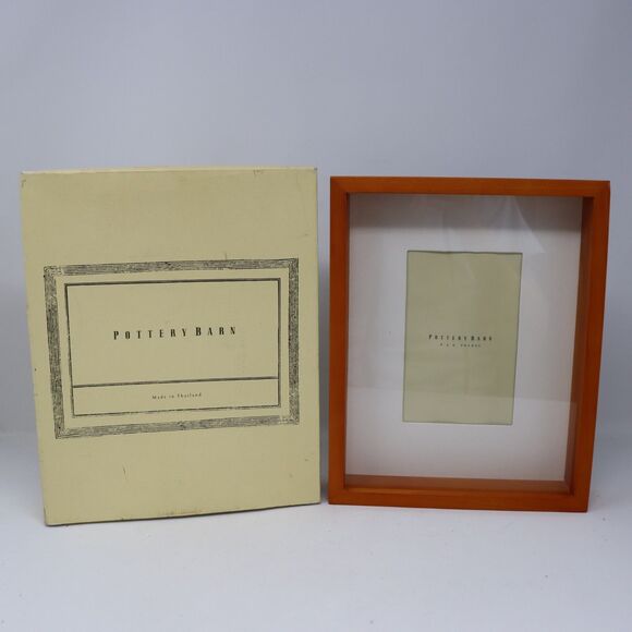 Pottery Barn Picture Frame Shadow Box 4 x 6 Wall Mount Free Standing Wood - Picture 1 of 3